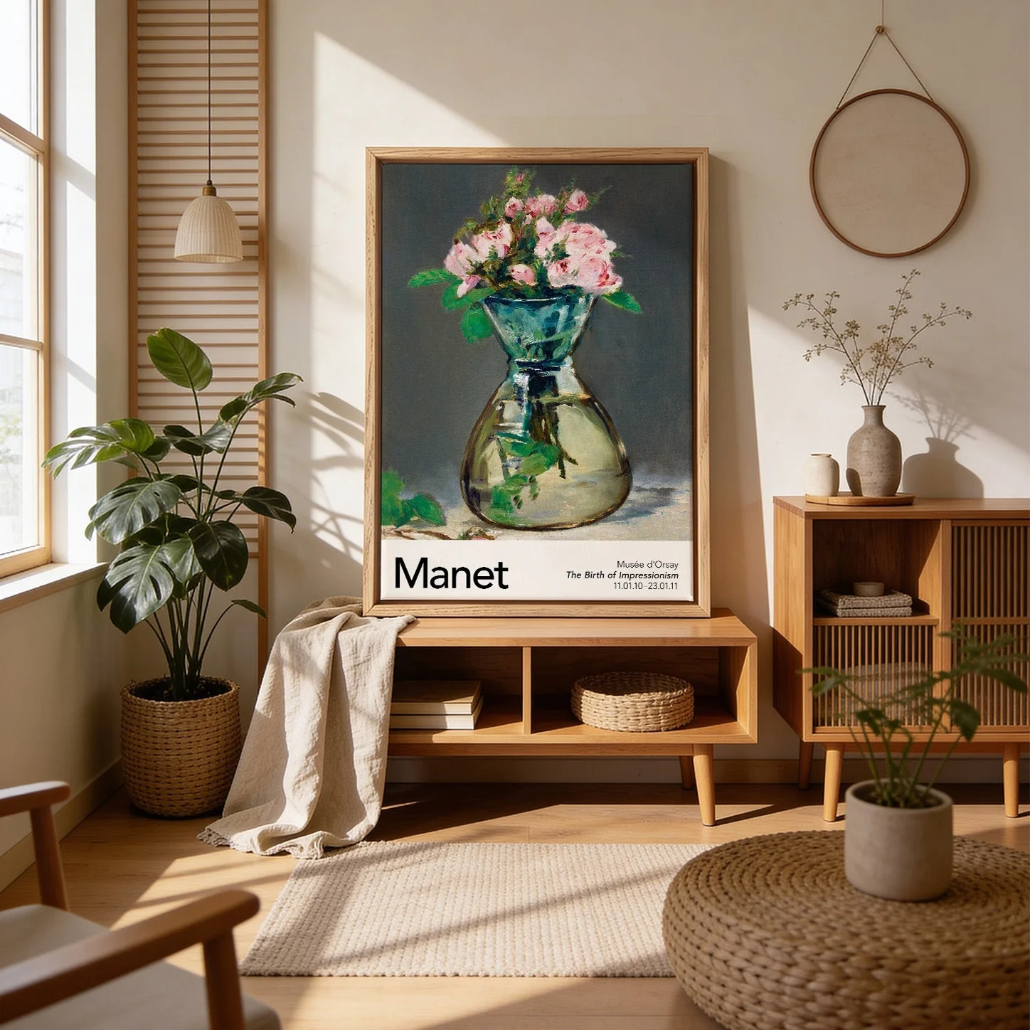 Moss Roses in a Vase by Manet Exhibition - Image 4