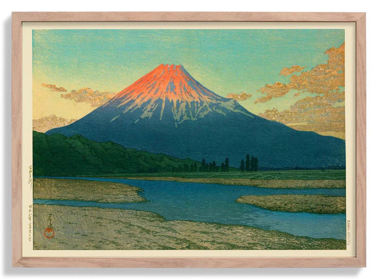 Mount Fuji Fujikawa by Hasui