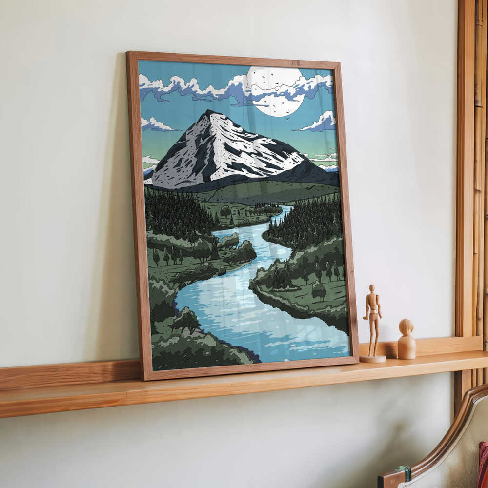 Mountain Range And River by Nicholas - Image 2