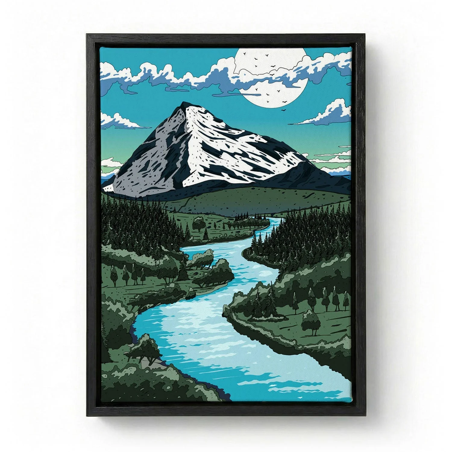 Mountain Range And River by Nicholas - Image 5