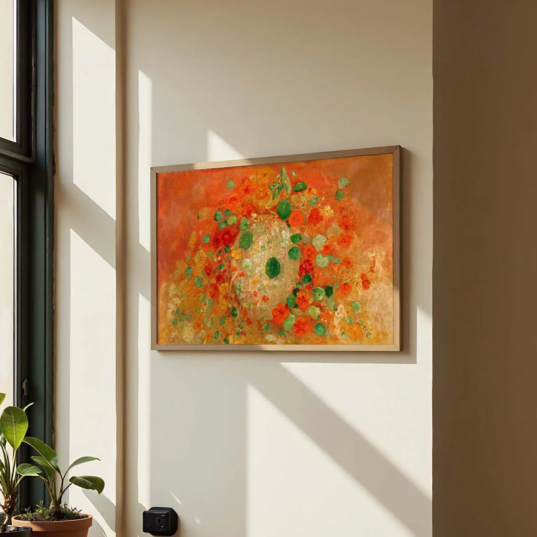 Nasturtiums Painting by Odilon Redon - Image 3