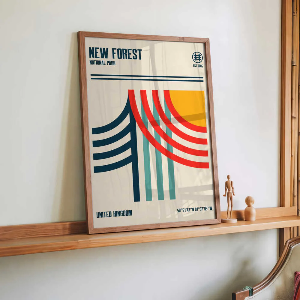 New Forest National Park Travel Poster by Retrodrome - Image 2