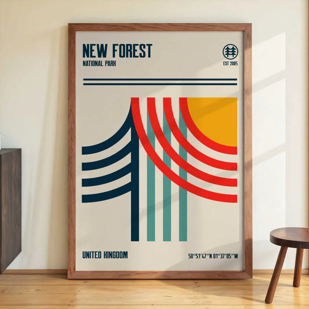 New Forest National Park Travel Poster by Retrodrome - Image 3