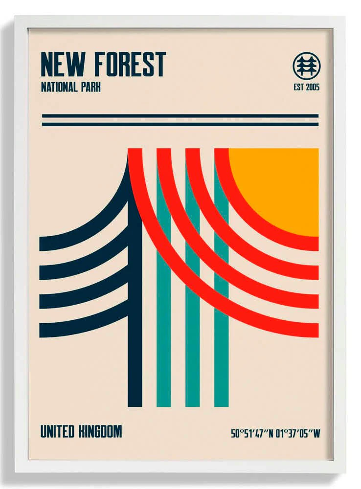 New Forest National Park Travel Poster by Retrodrome - Image 5