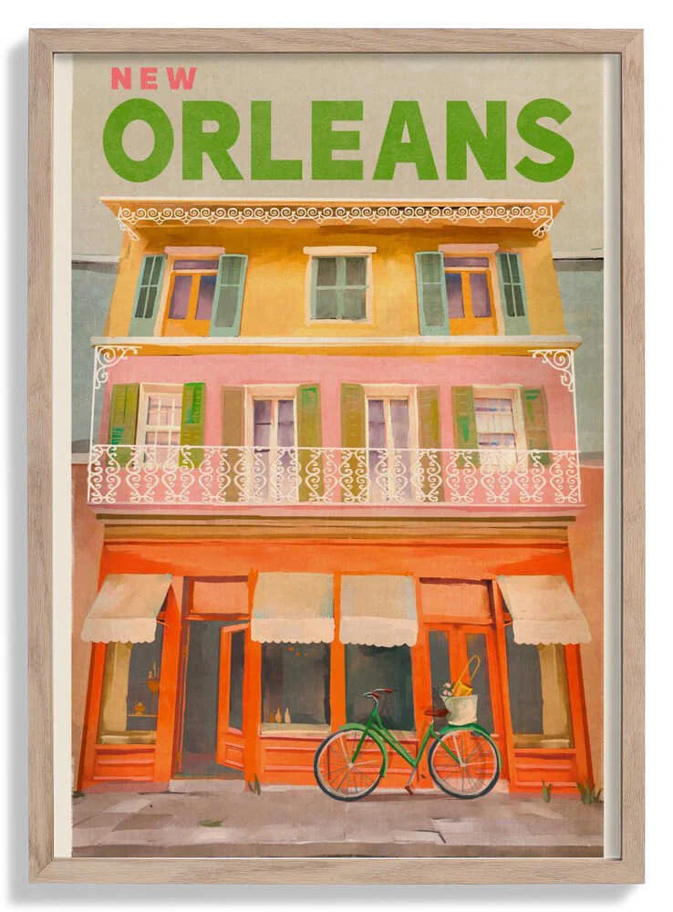 New Orleans Louisiana Vintage Travel Poster by The Whiskey Ginger