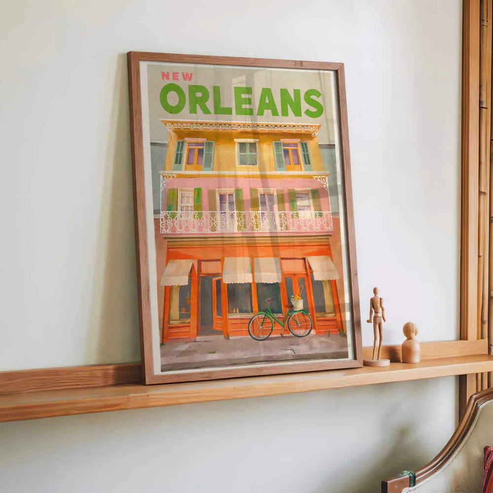 New Orleans Louisiana Vintage Travel Poster by The Whiskey Ginger - Image 2