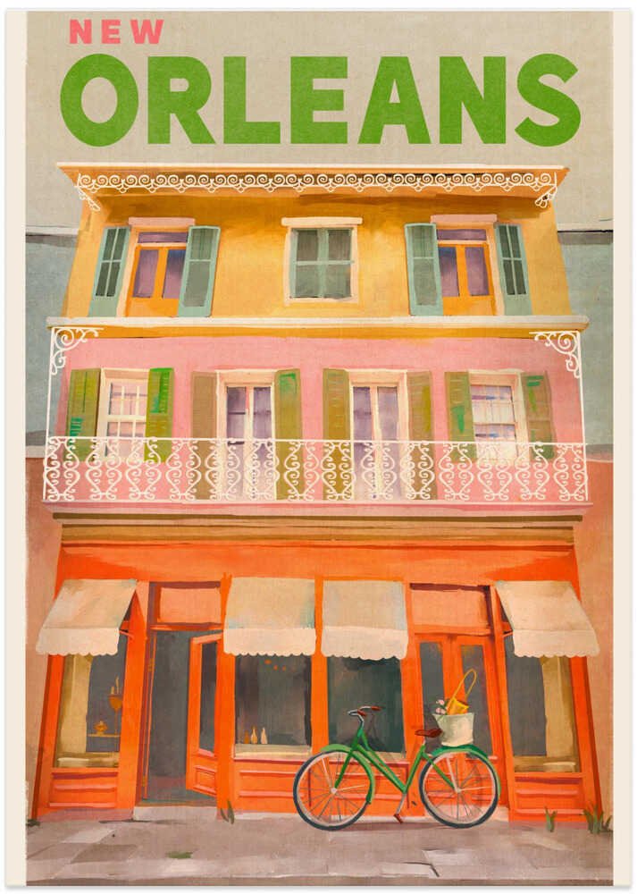 New Orleans Louisiana Vintage Travel Poster by The Whiskey Ginger - Image 8