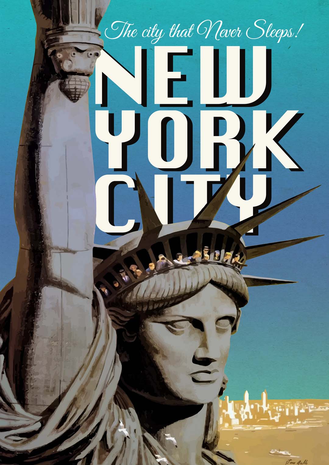 New York with Statue of Liberty - Image 8