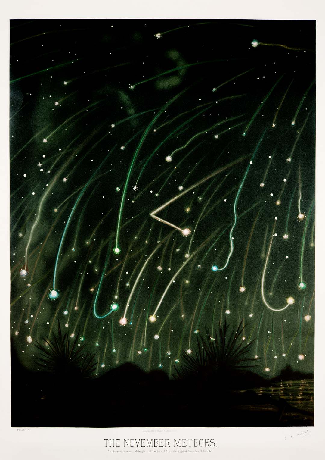 November Meteors by Trouvelot - Image 8