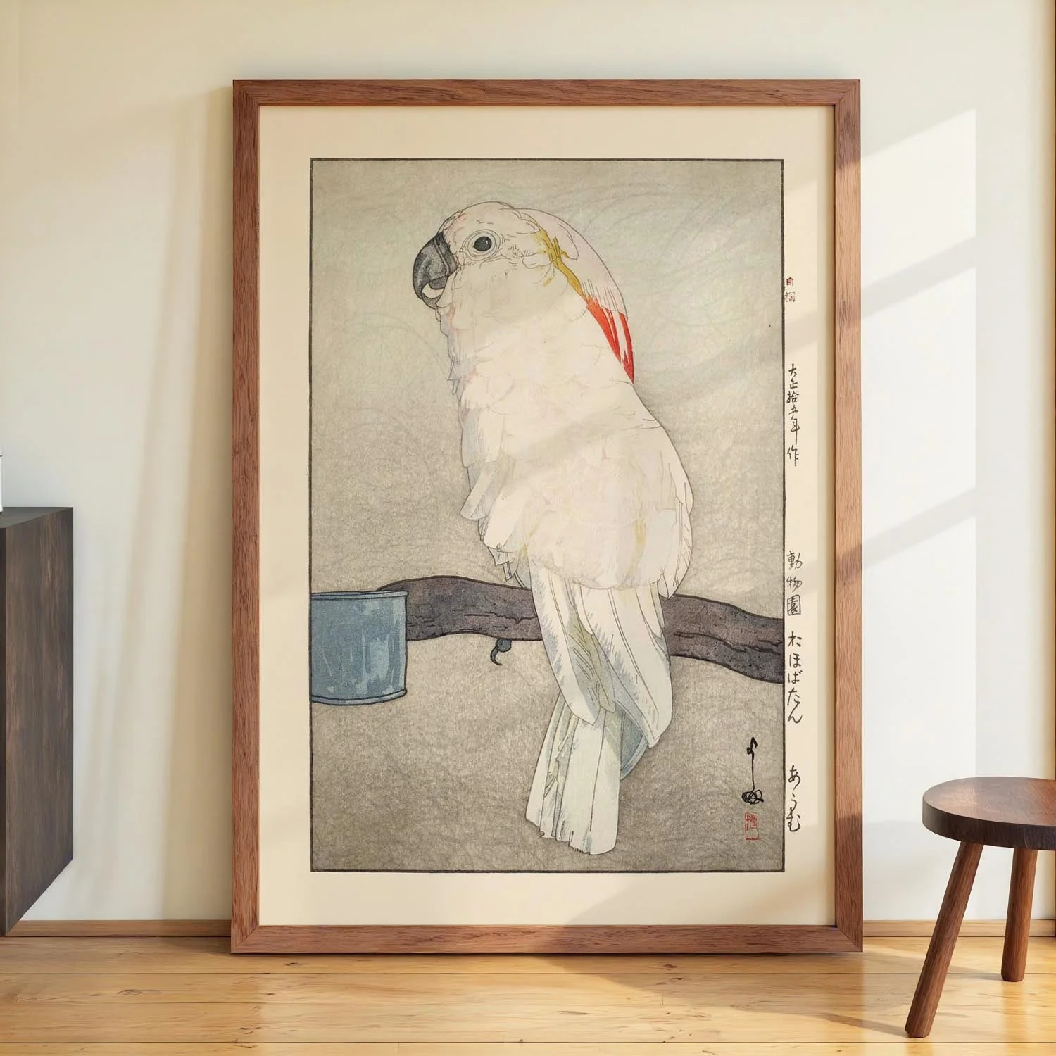 Obatan omu Obatan parrot 1926 by Hiroshi Yoshida - Image 3