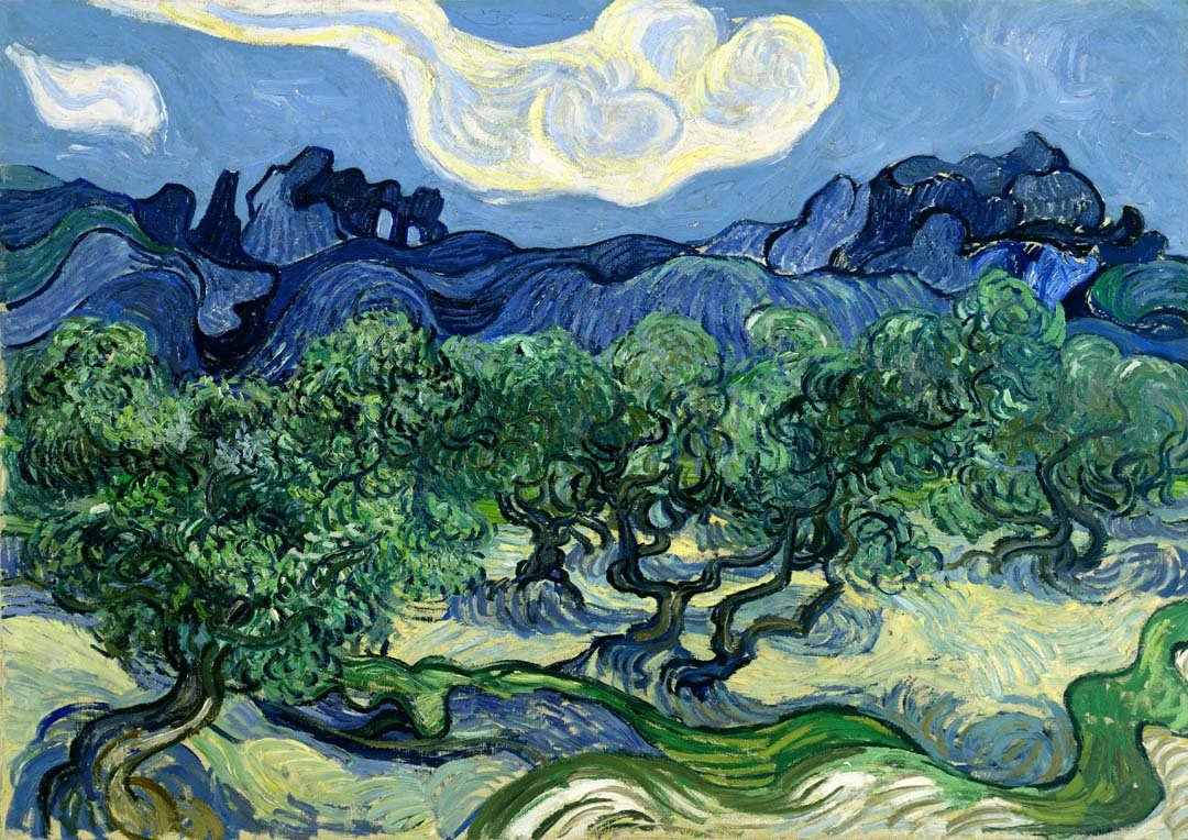Olive Trees with the Alpilles in the Background by Van Gogh - Image 8