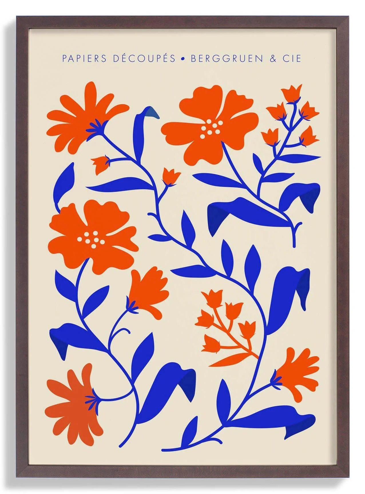 Orange Blue Fleurs Papiers Découpés Art Exhibition - Image 7