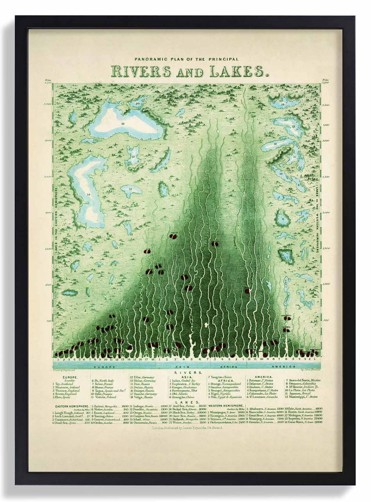 Panoramic Plan of the Principal Rivers & Lakes - Image 6