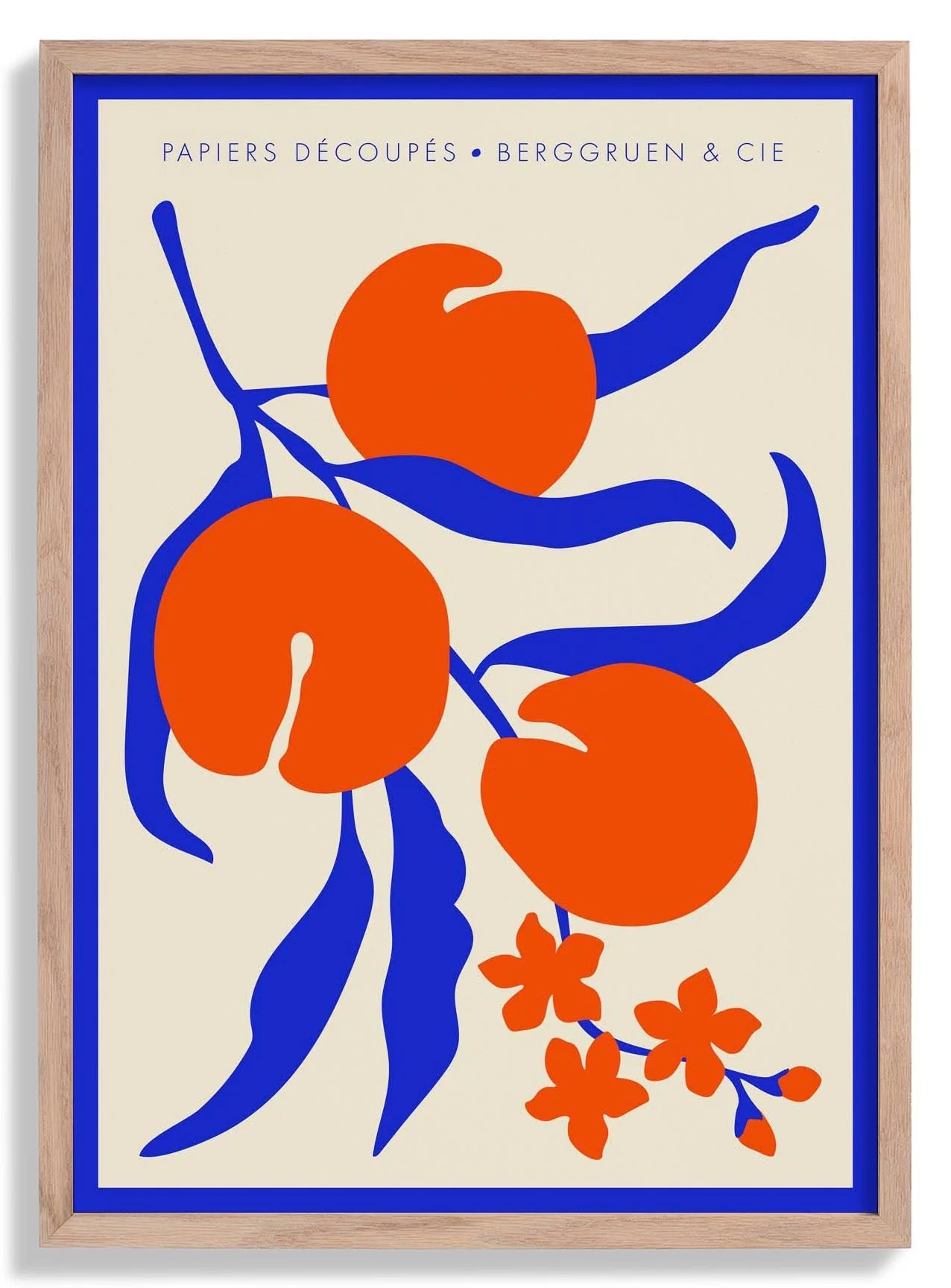 Peaches Blue Orange Papiers Découpés Art Exhibition