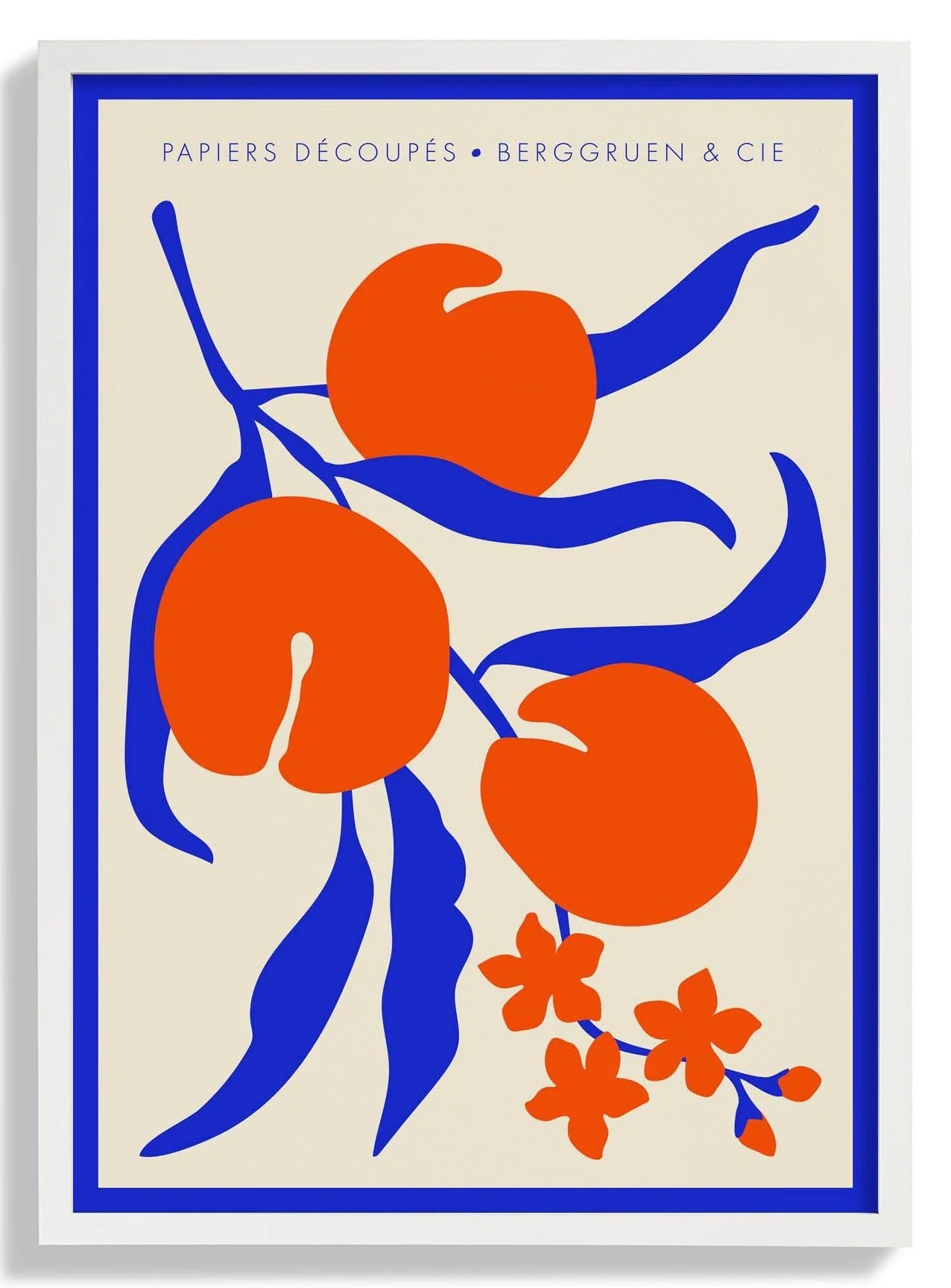 Peaches Blue Orange Papiers Découpés Art Exhibition - Image 5