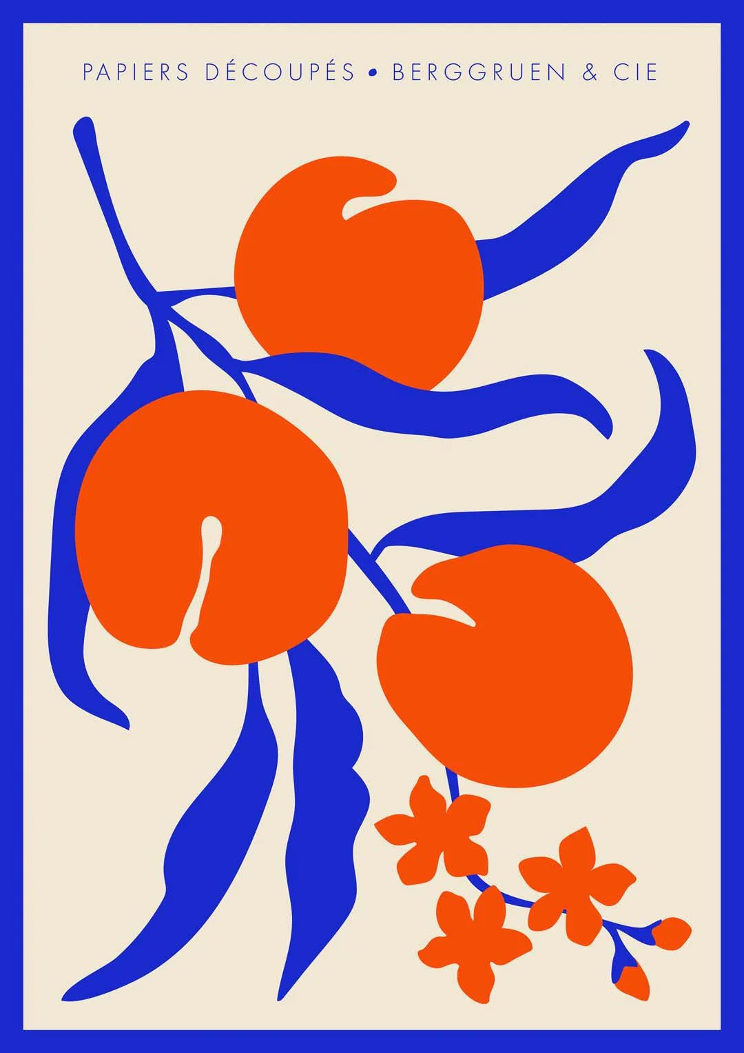 Peaches Blue Orange Papiers Découpés Art Exhibition - Image 8