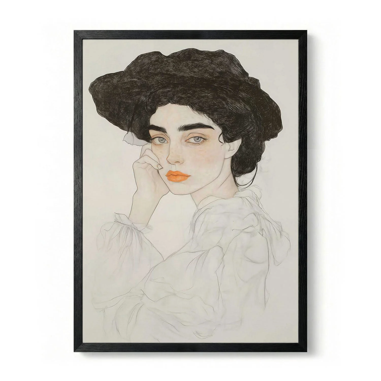Pensive Lady In Hat by Annika Persson - Image 5