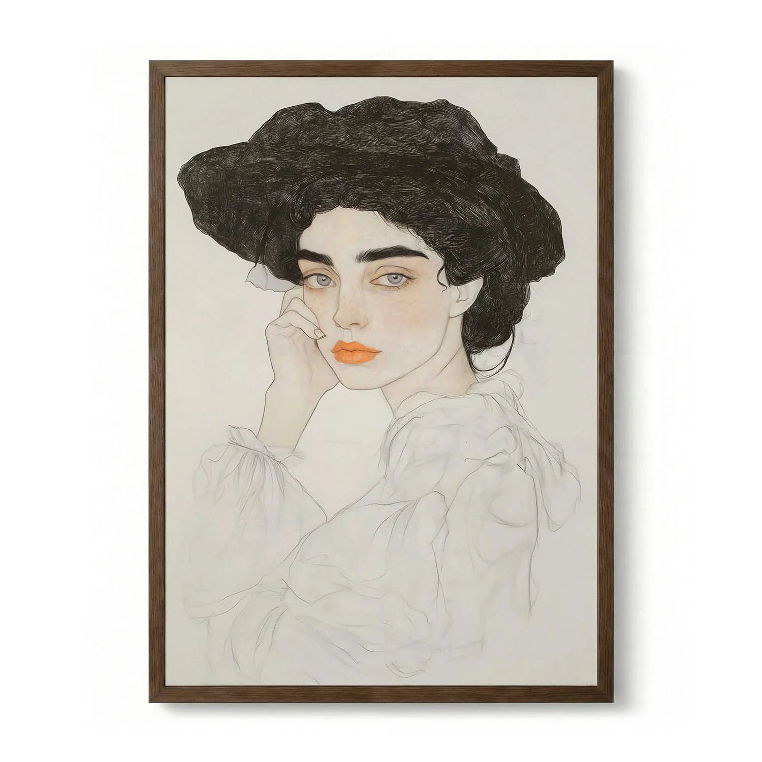 Pensive Lady In Hat by Annika Persson - Image 6