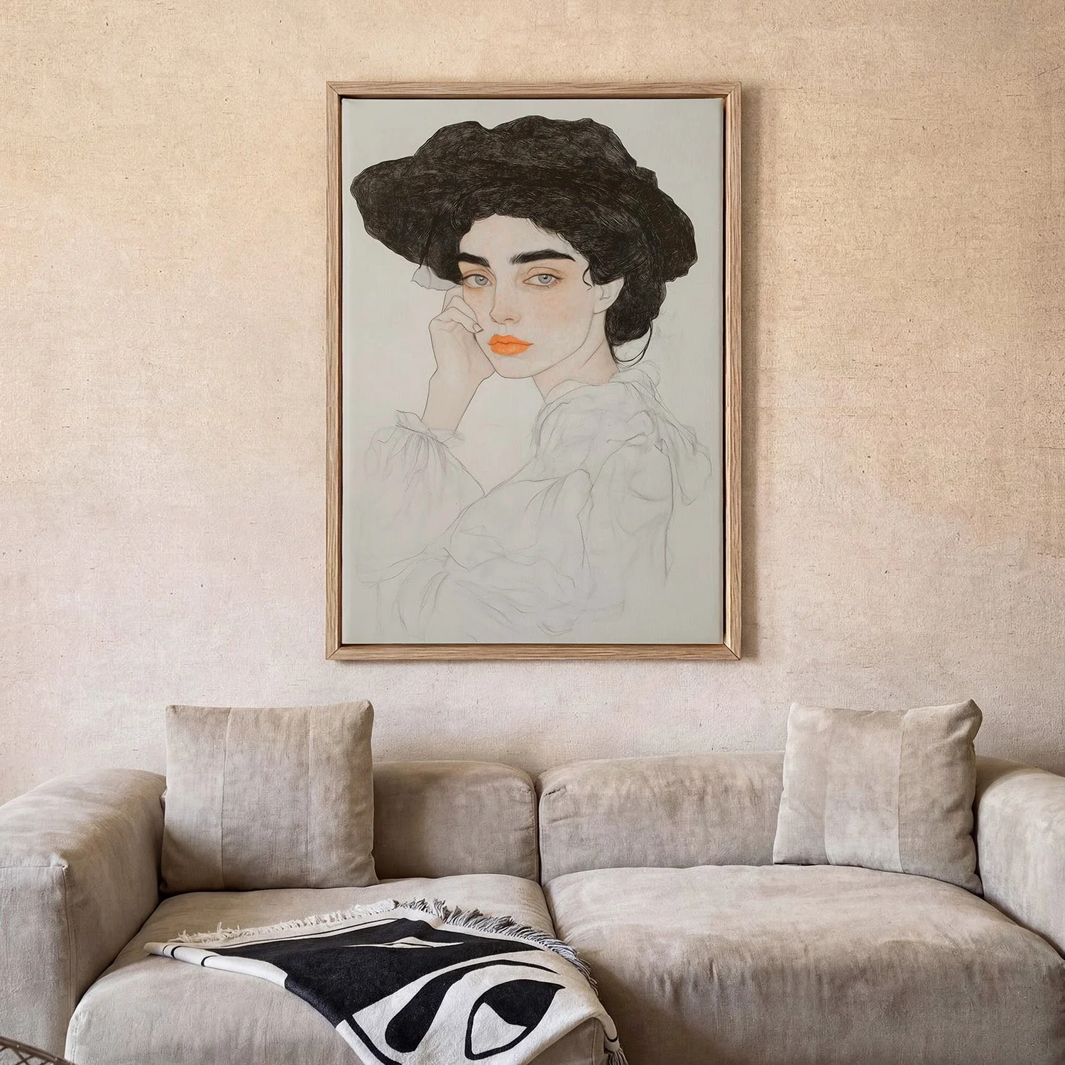 Pensive Lady In Hat by Annika Persson - Image 2