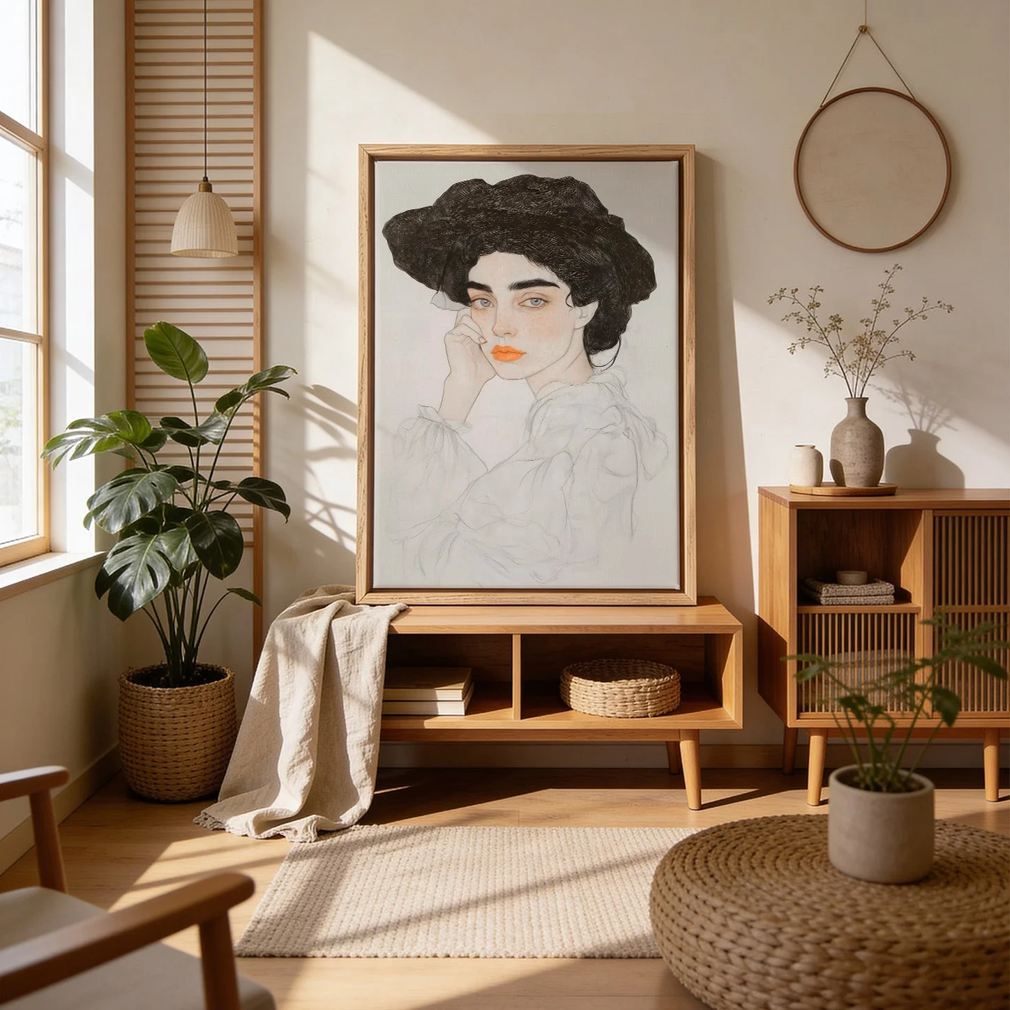 Pensive Lady In Hat by Annika Persson - Image 4