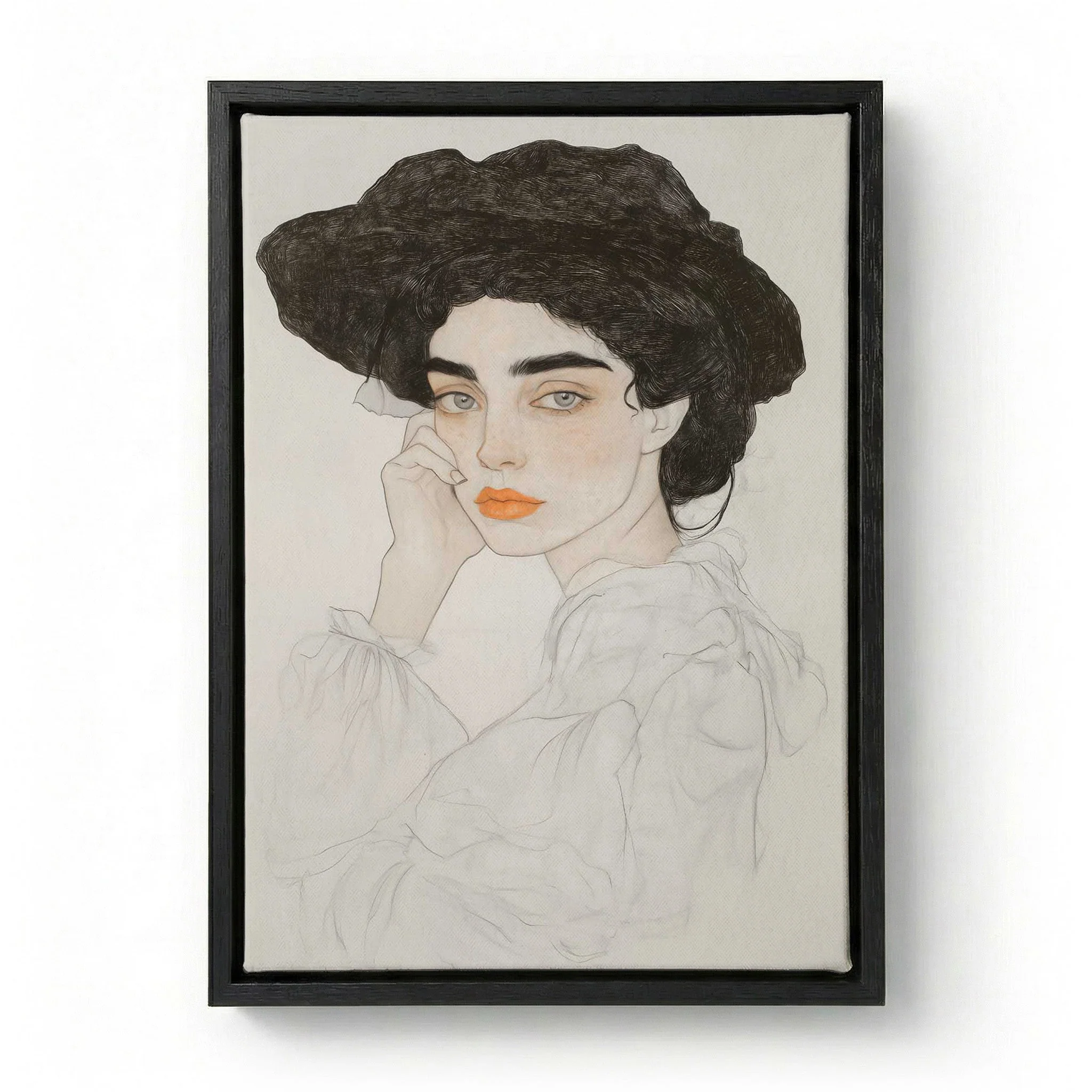 Pensive Lady In Hat by Annika Persson - Image 5