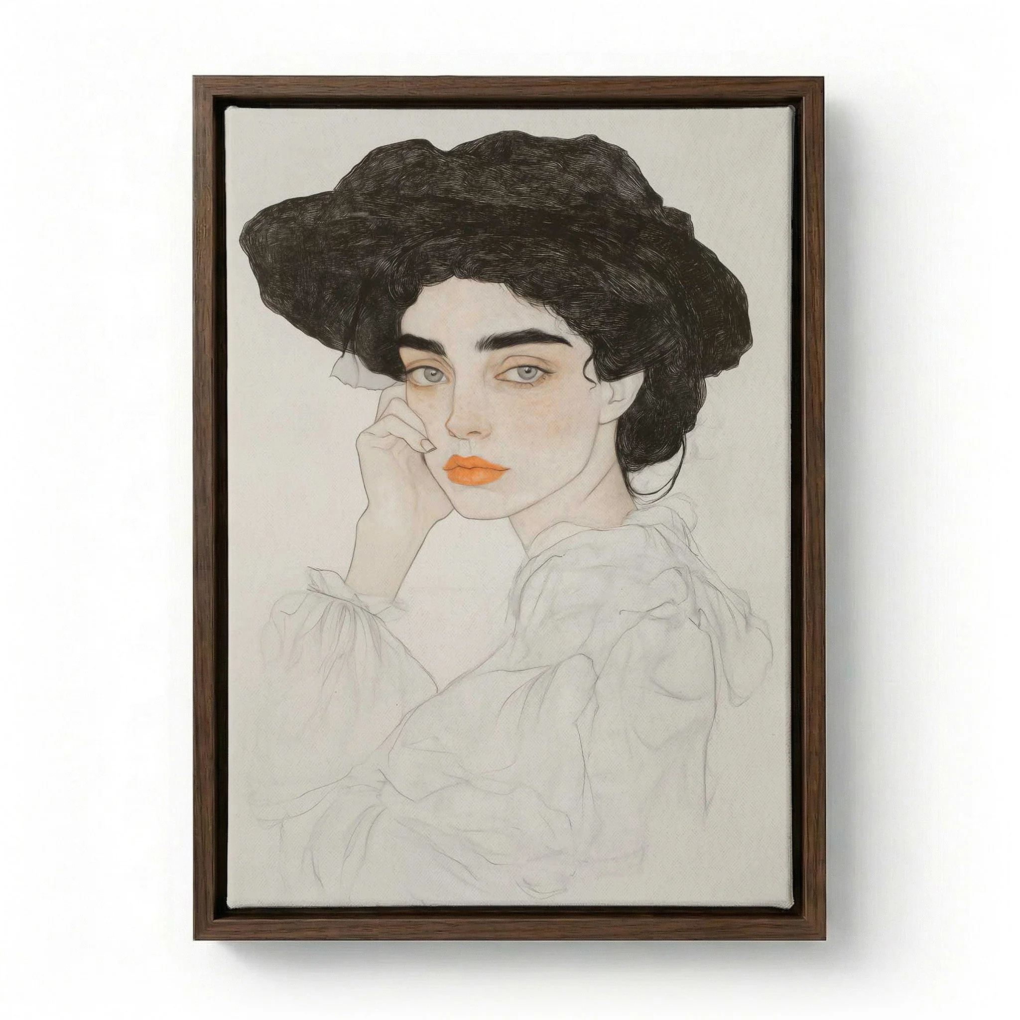 Pensive Lady In Hat by Annika Persson - Image 6