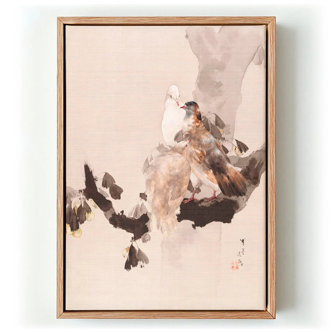 Pigeons in a Tree by WANTANABE SEITEI
