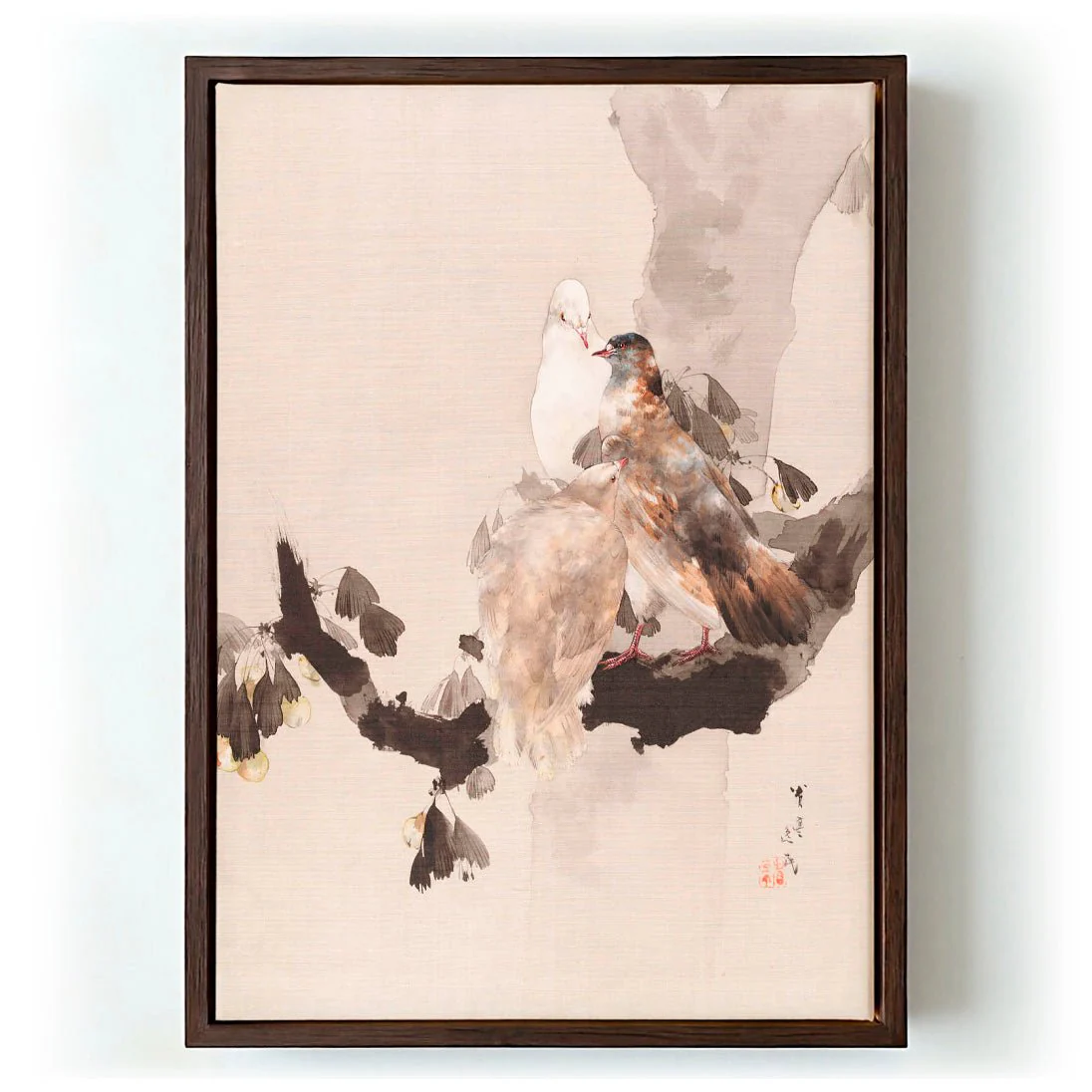 Pigeons in a Tree by WANTANABE SEITEI - Image 6