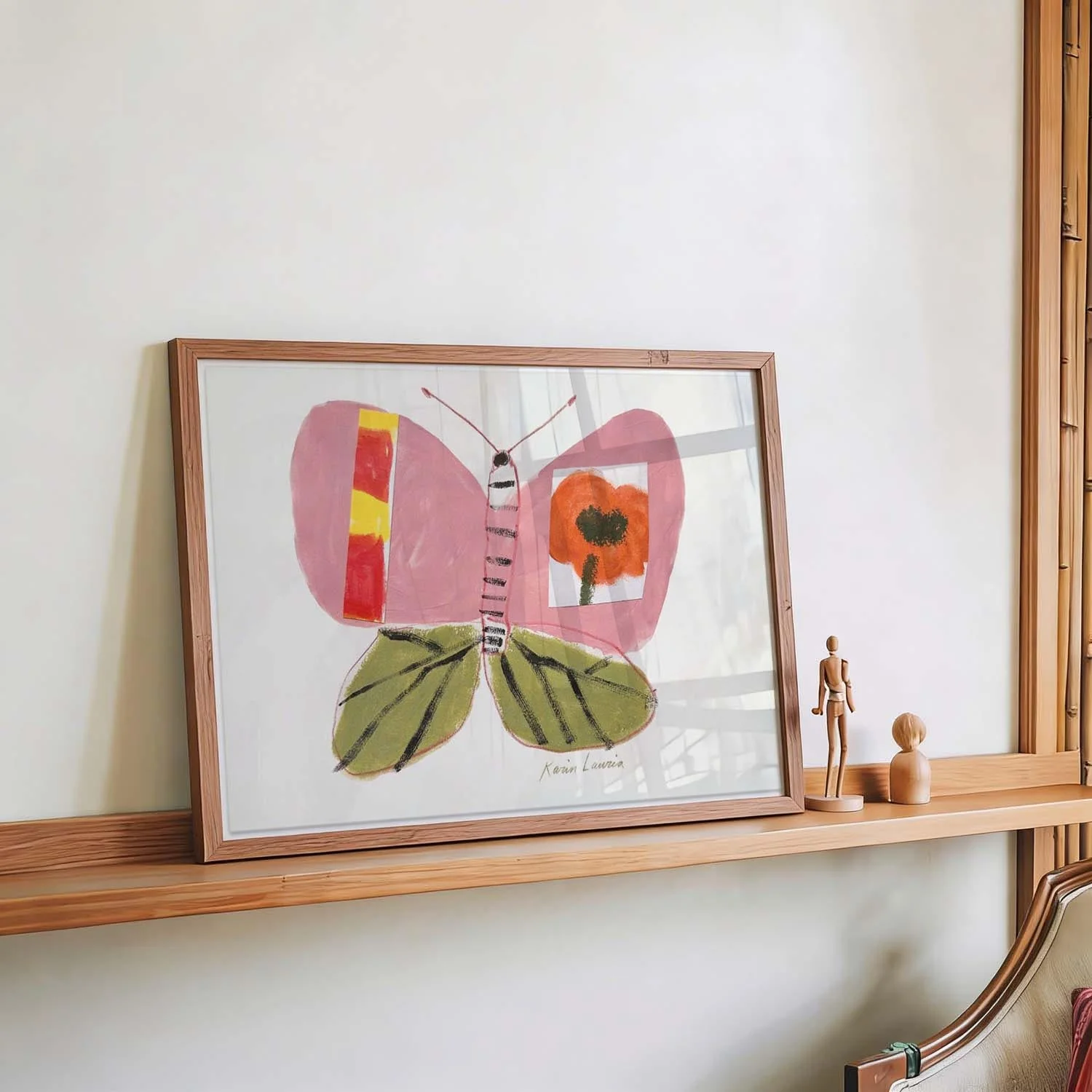 Pink and Green Butterfly by Karin Lauria - Image 4