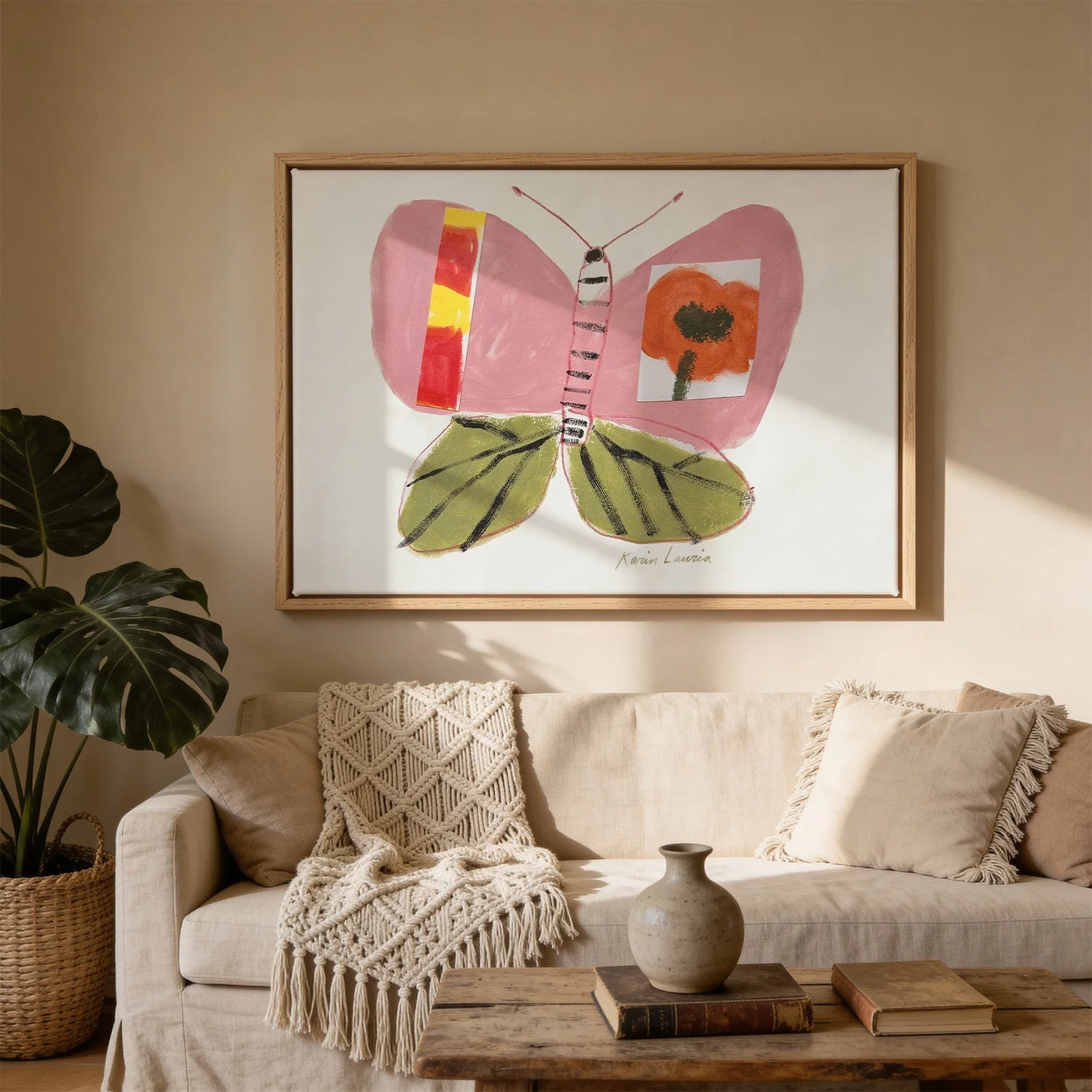 Pink and Green Butterfly by Karin Lauria - Image 3