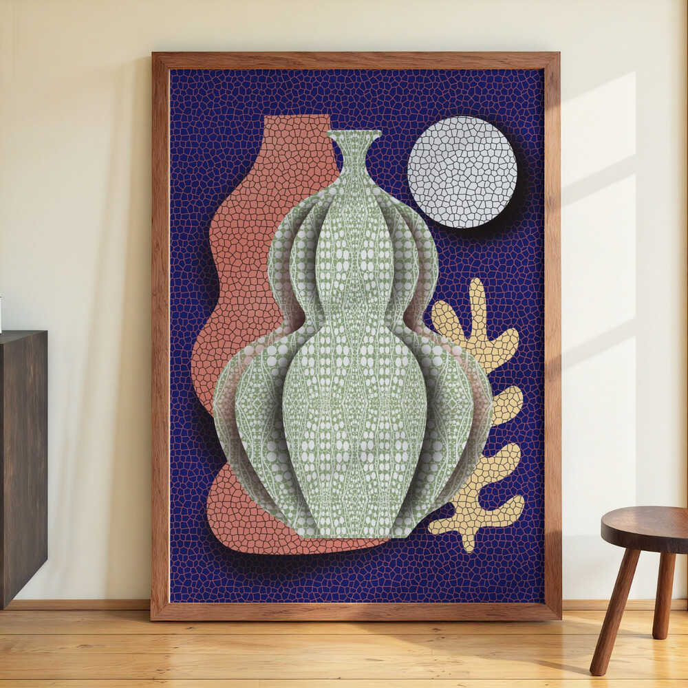 Pop Art Vase and Moon by Little Dean - Image 3