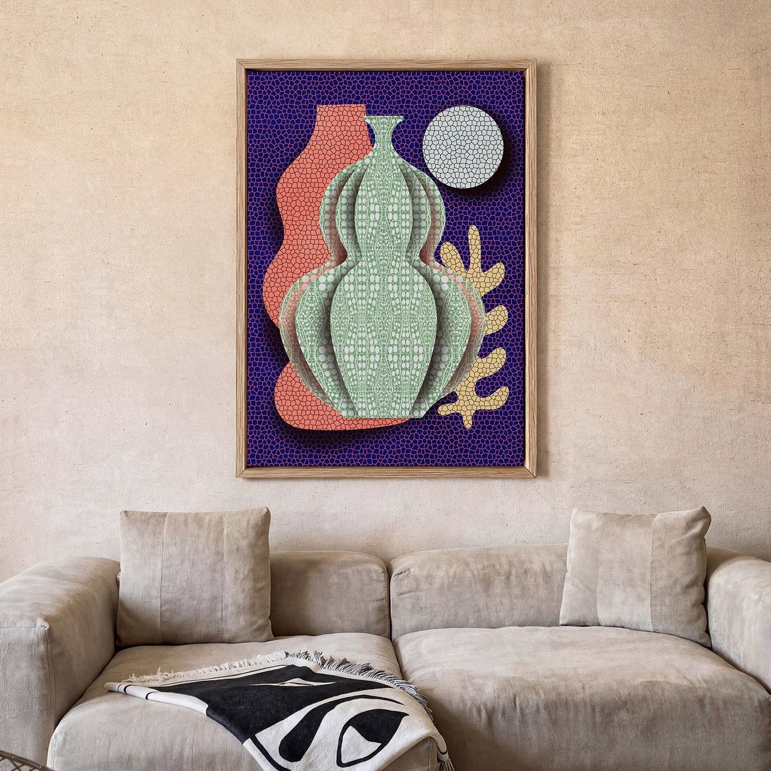 Pop Art Vase and Moon by Little Dean - Image 2