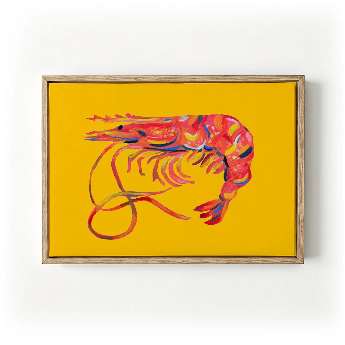 Prawn On Yellow by Alice Straker