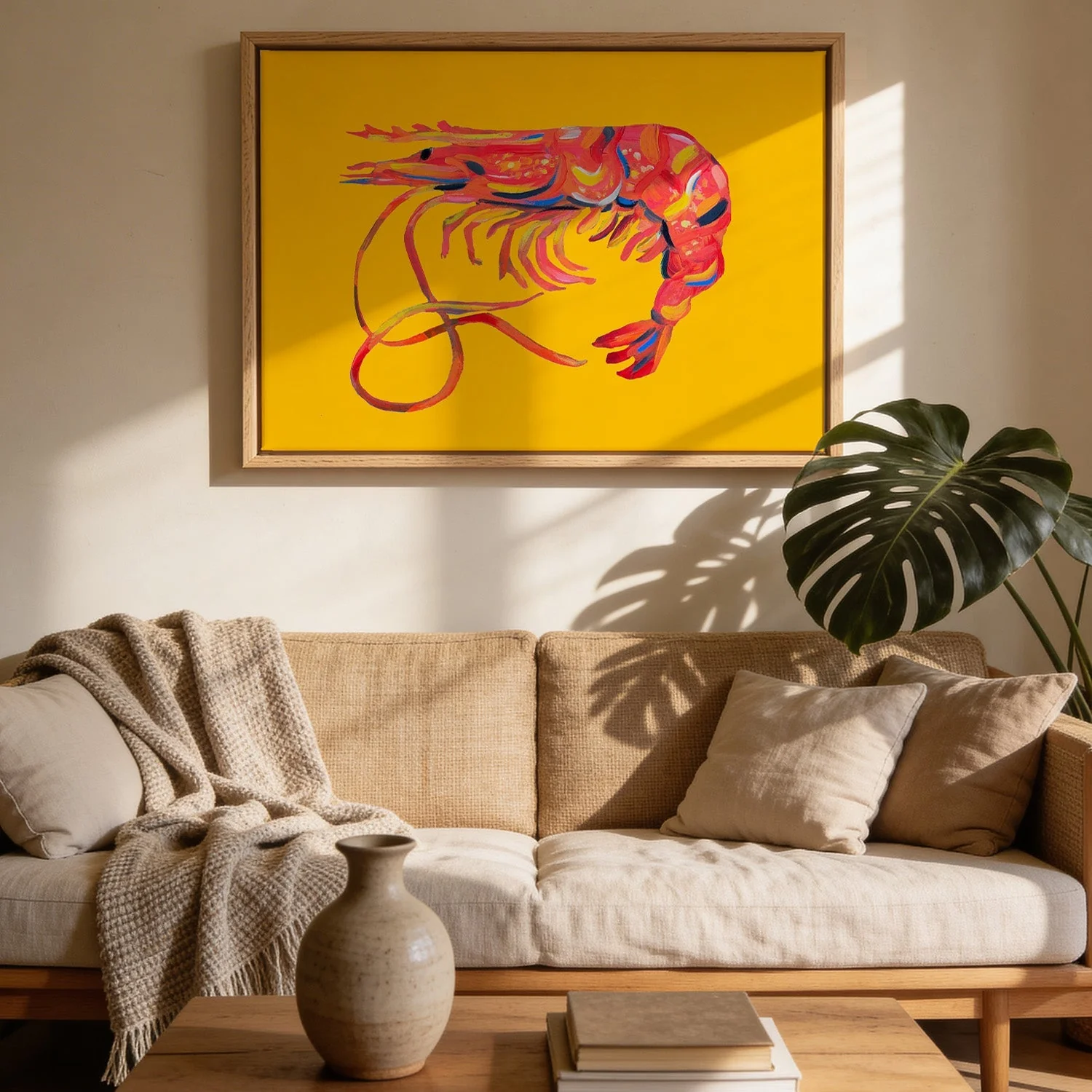 Prawn On Yellow by Alice Straker - Image 2