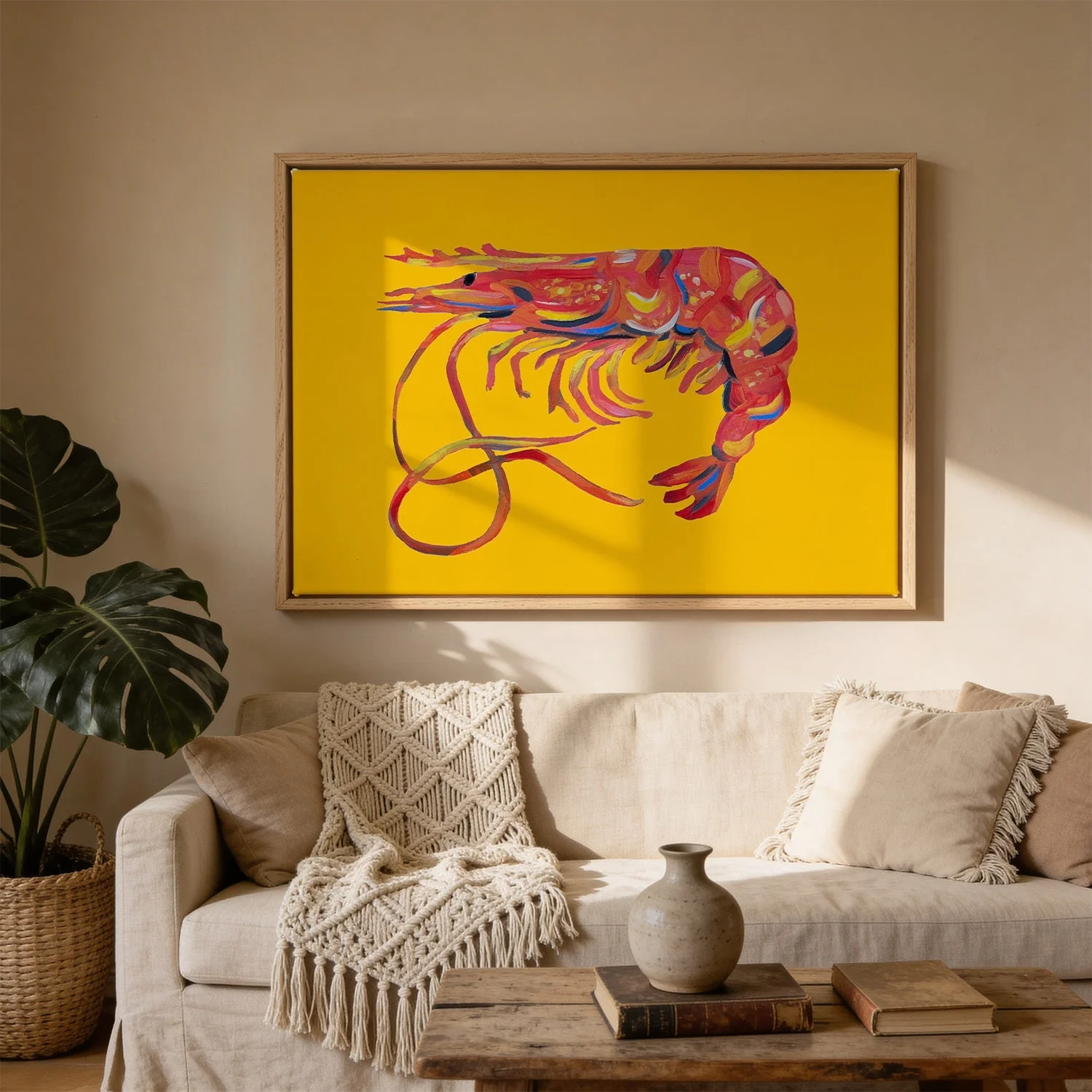 Prawn On Yellow by Alice Straker - Image 3