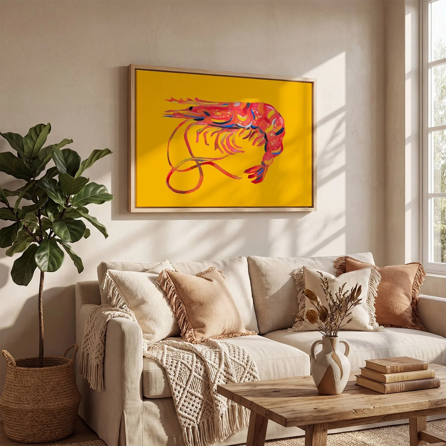 Prawn On Yellow by Alice Straker - Image 4