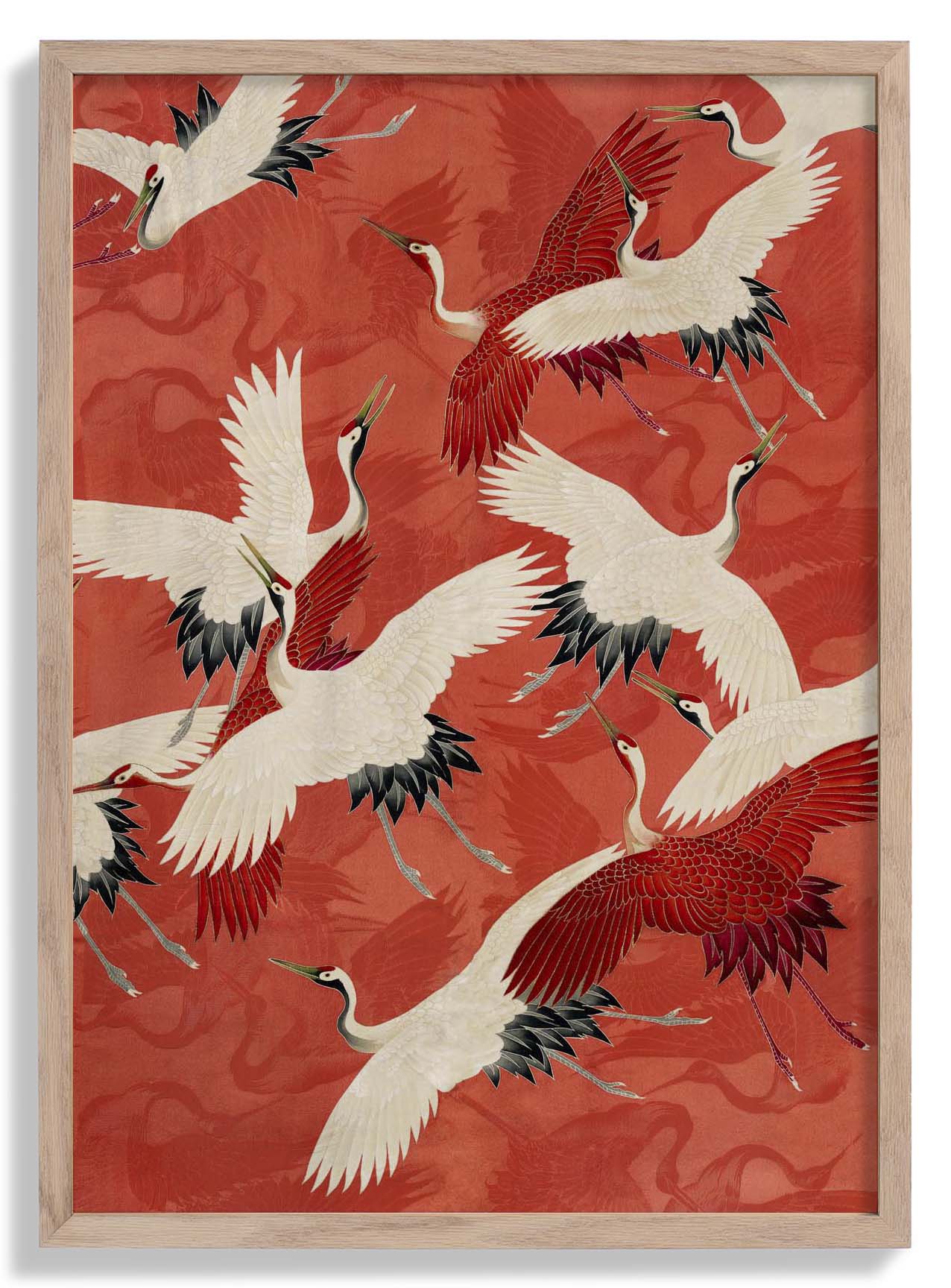 Red Cranes Kimono