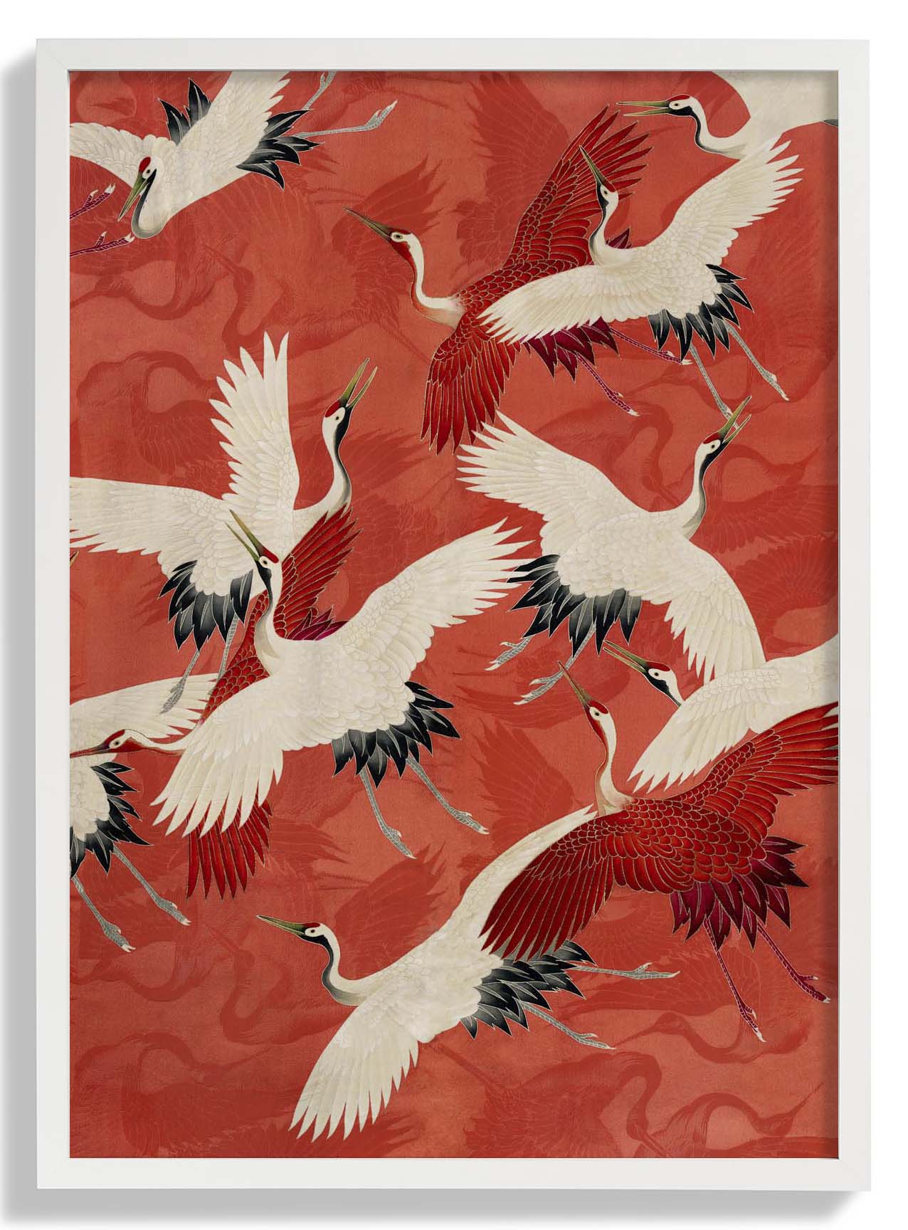 Red Cranes Kimono - Image 3