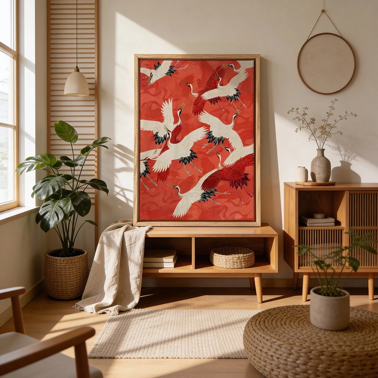 Red Cranes Kimono - Image 4