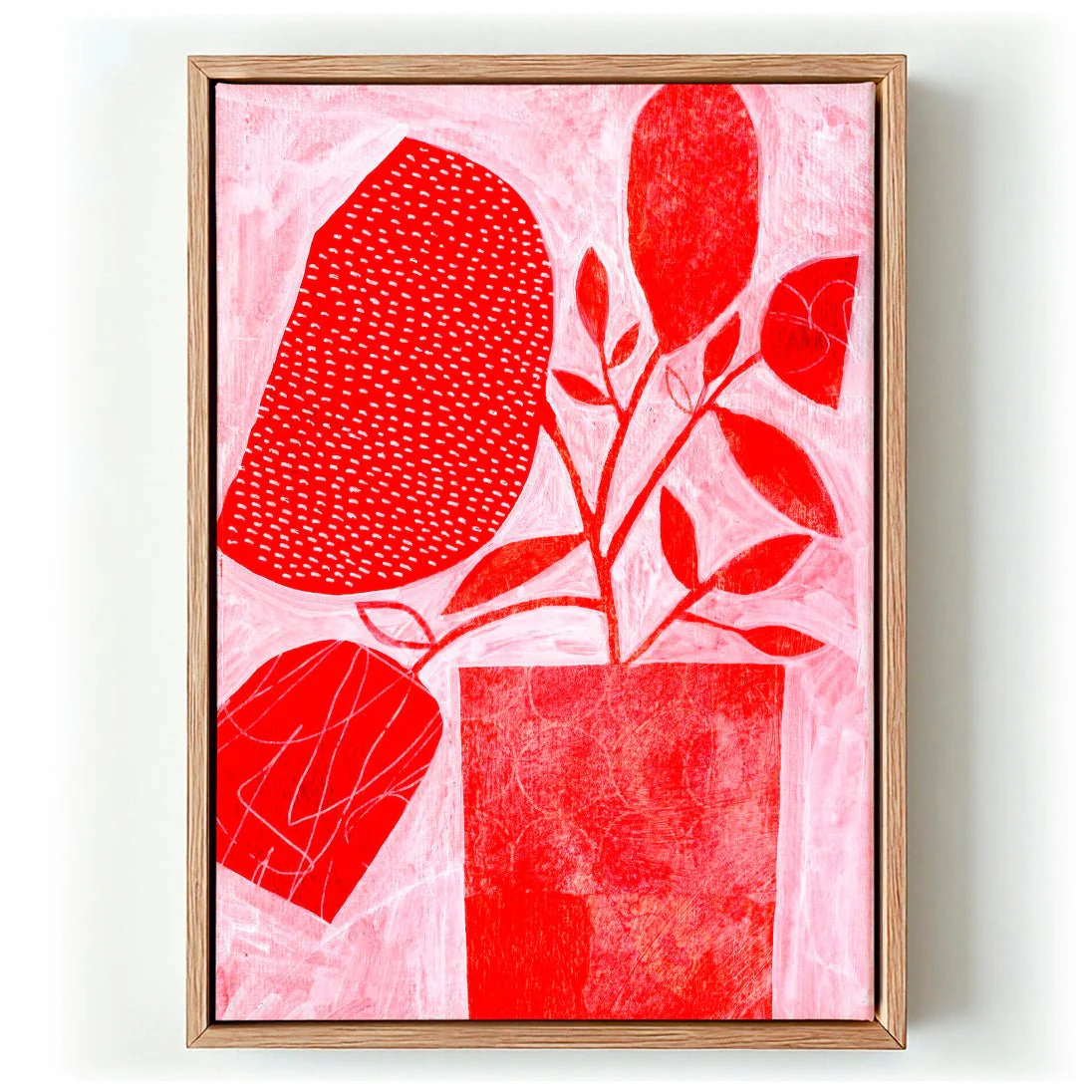 Red Floral Vase by Susan Black