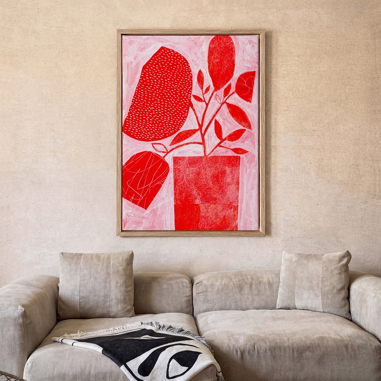 Red Floral Vase by Susan Black - Image 2