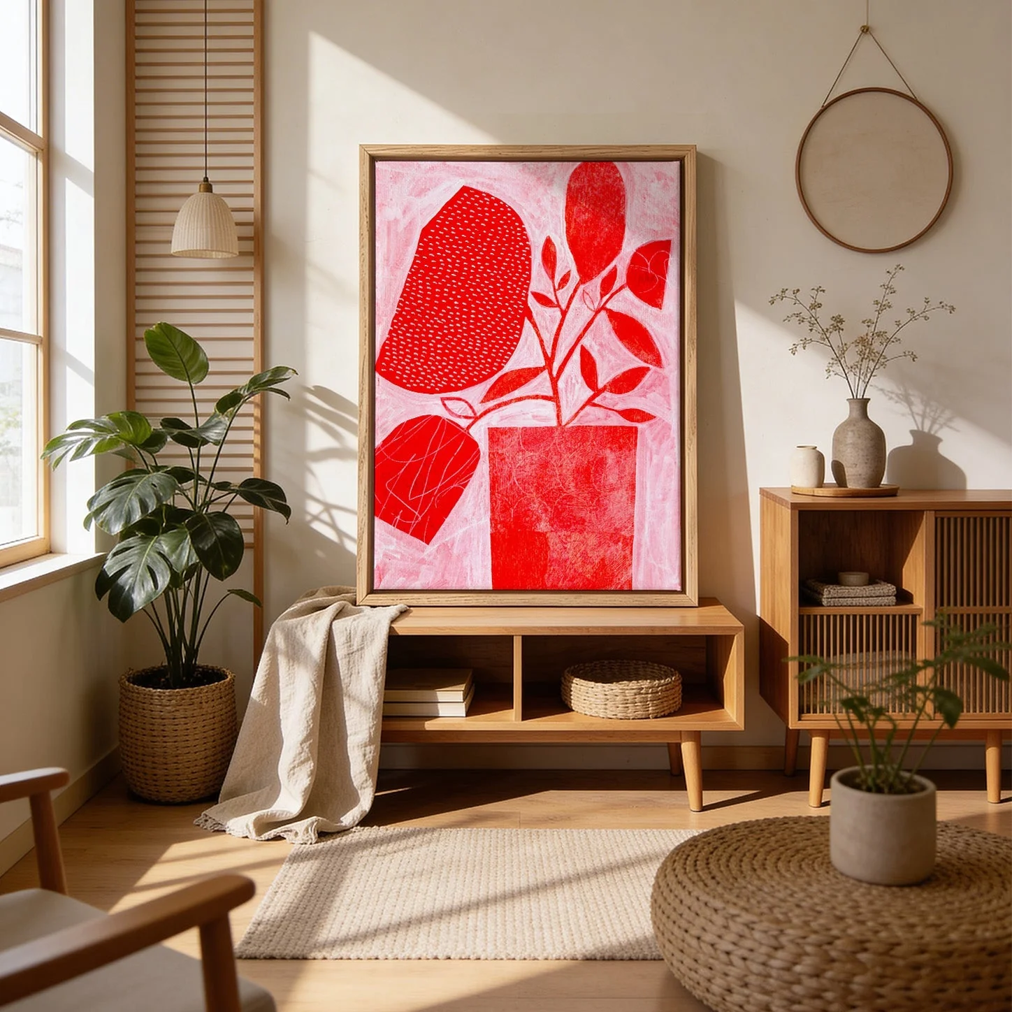 Red Floral Vase by Susan Black - Image 4