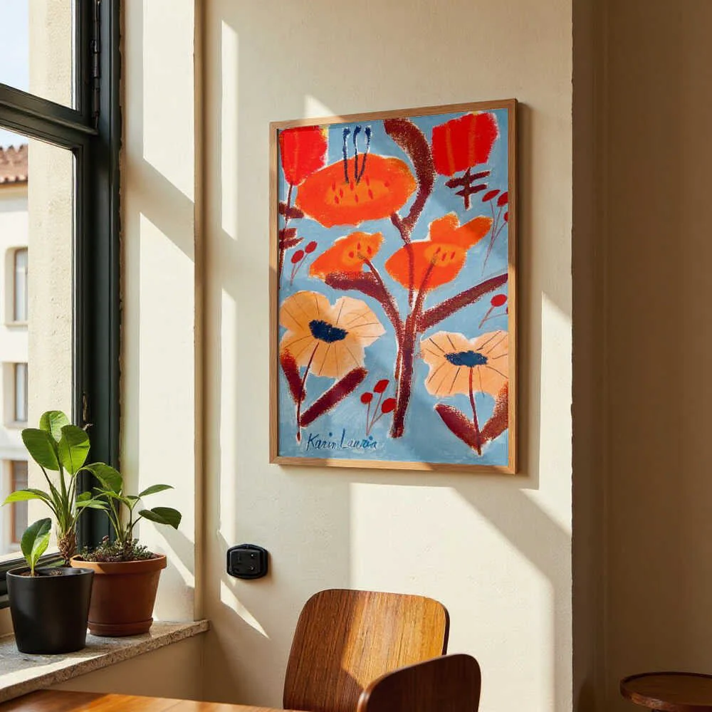 Red, Orange, and Peach Floral by Karin Lauria - Image 4