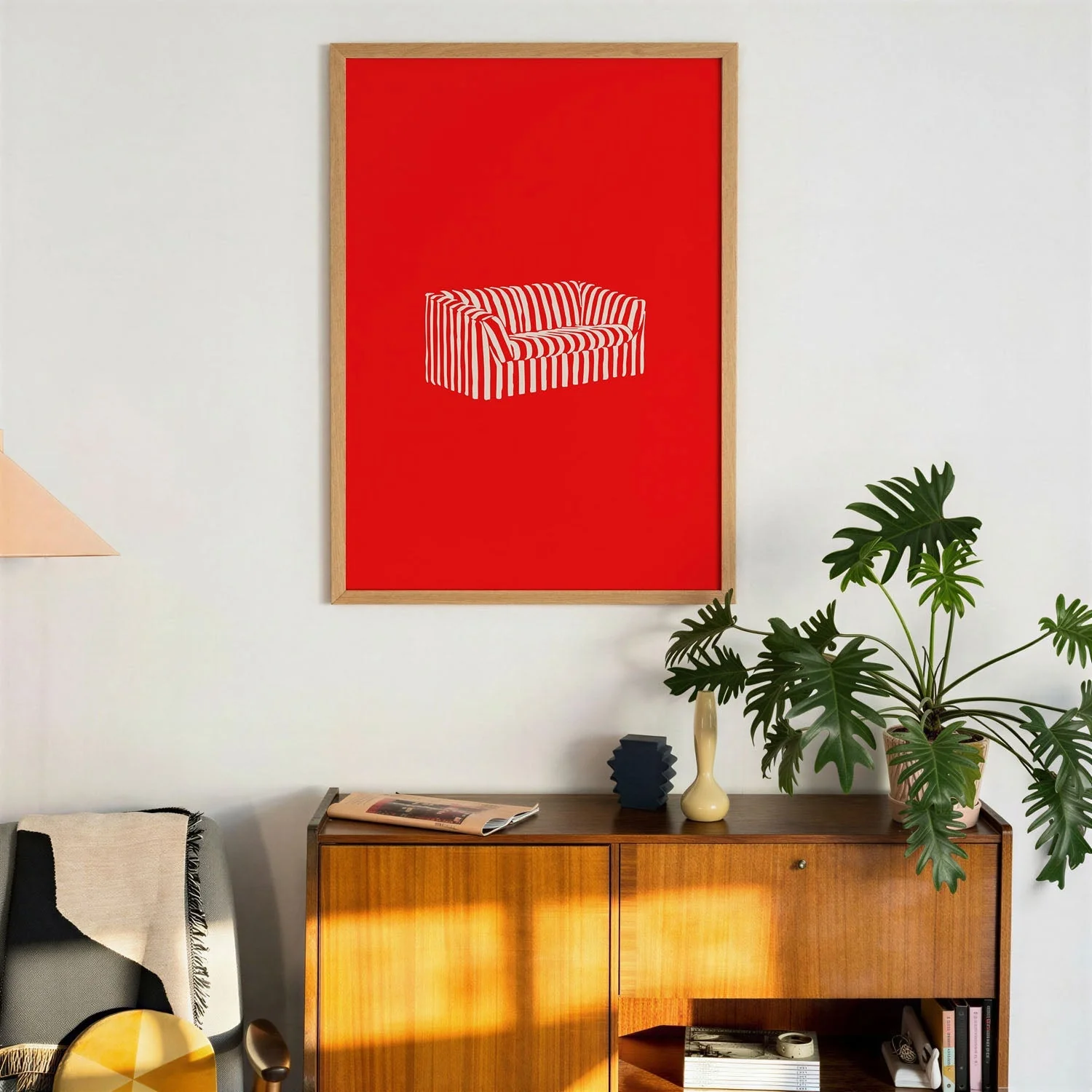 Red Striped Sofa by Greywork.Studio - Image 3
