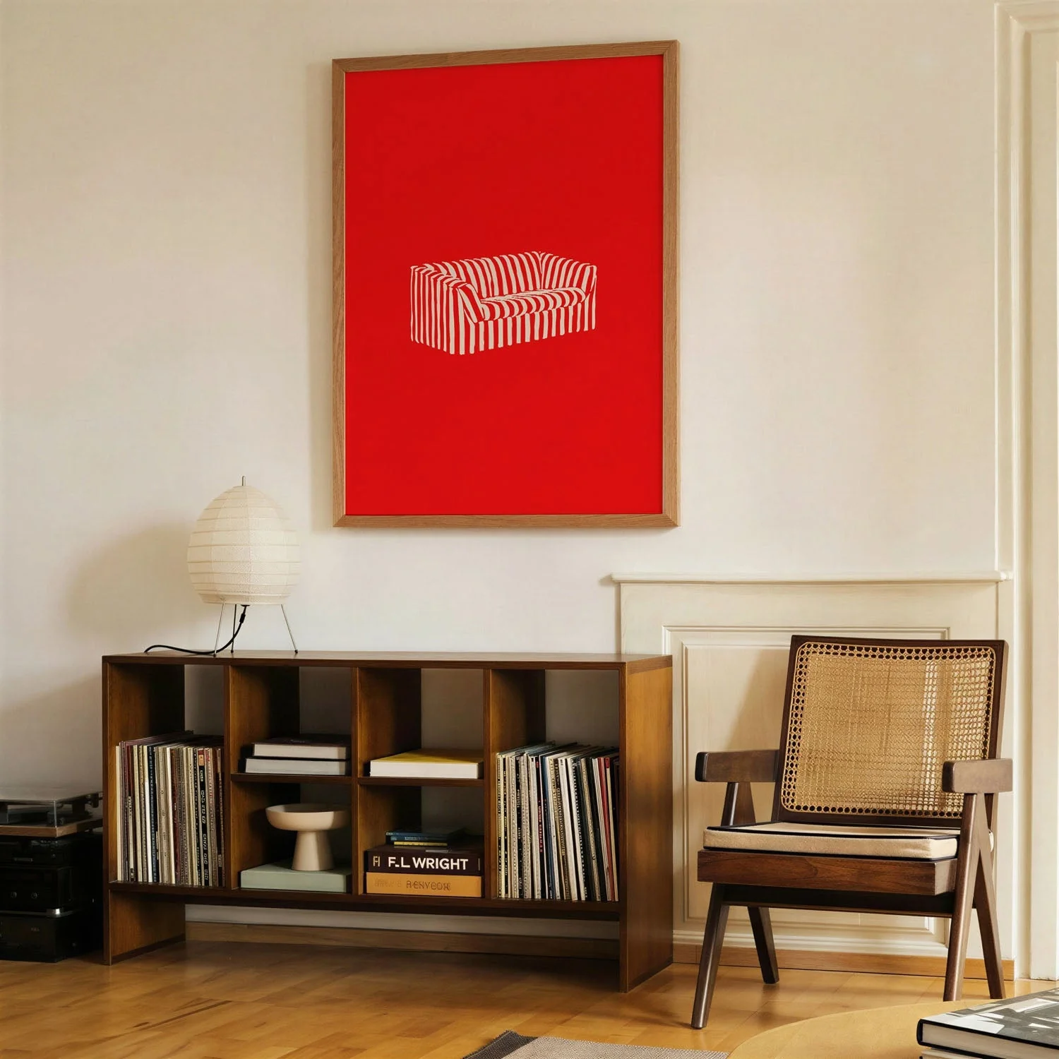 Red Striped Sofa by Greywork.Studio - Image 4