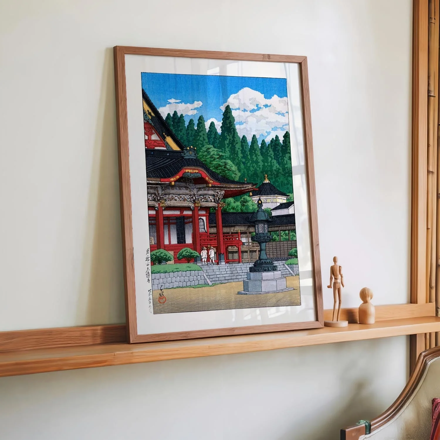 Red Temple by Hasui - Image 2