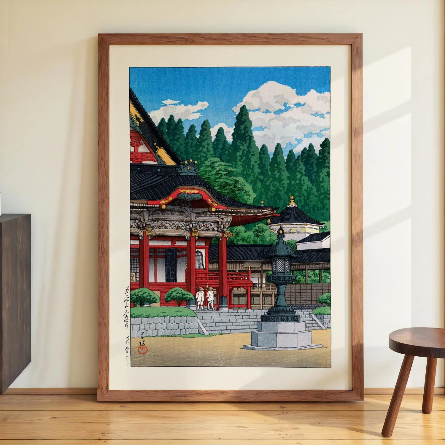 Red Temple by Hasui - Image 3