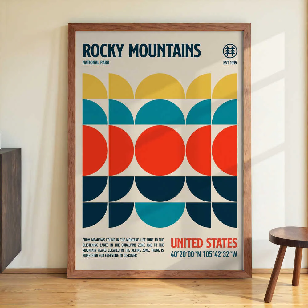 Rocky Mountains National Park Travel Poster by Retrodrome - Image 3