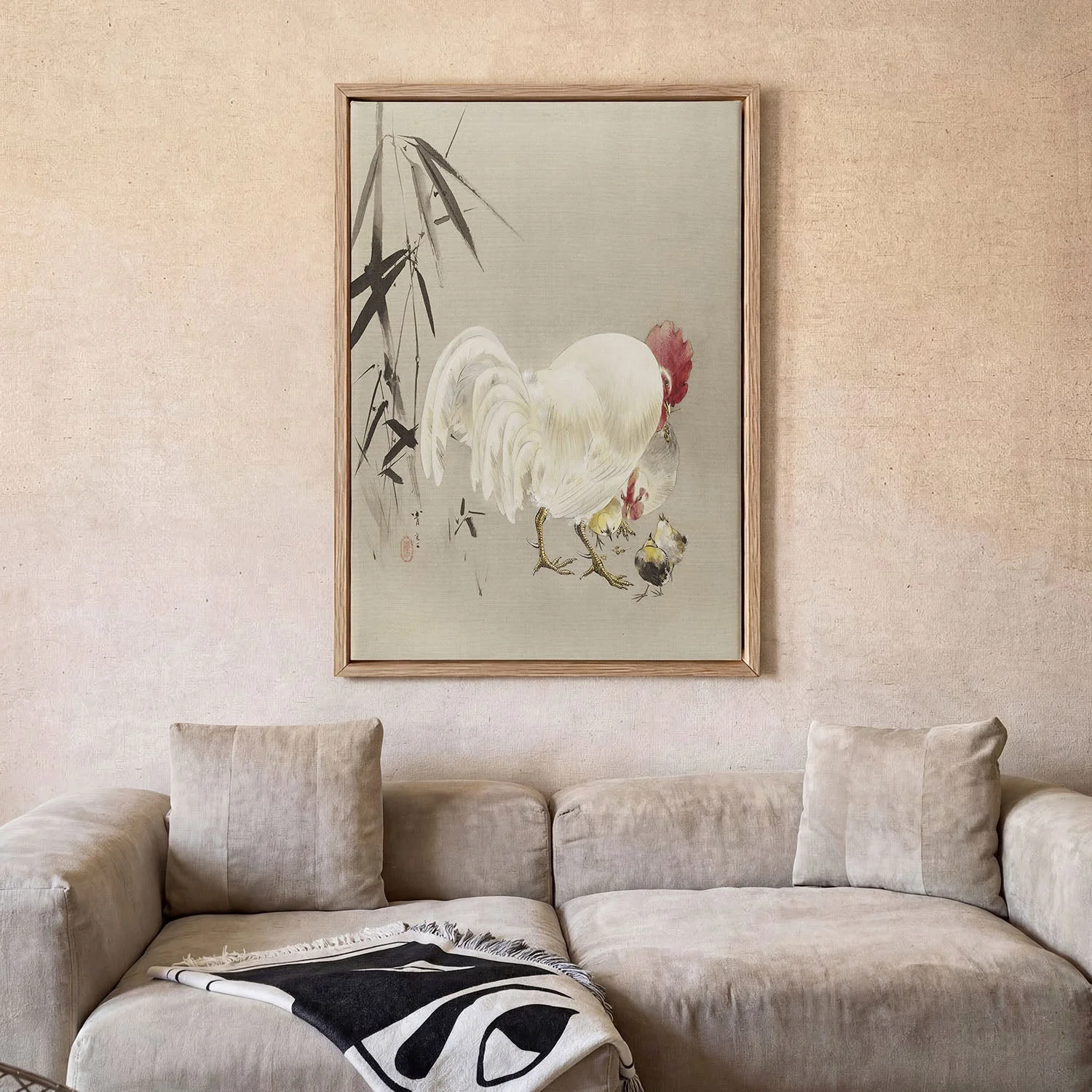 Rooster and Hen with Chicks by Watanabe Seitei - Image 2