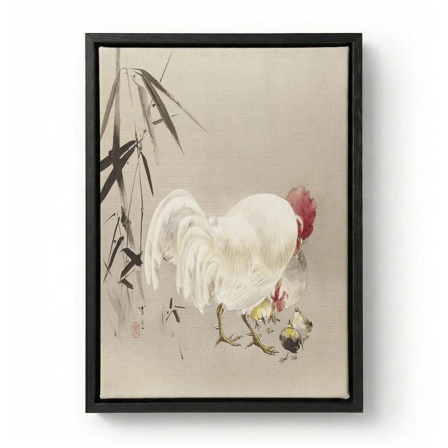 Rooster and Hen with Chicks by Watanabe Seitei - Image 5